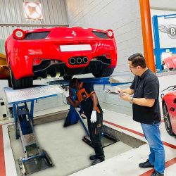 Ferrari underbody inspection Dubai