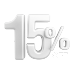 15 percnt off