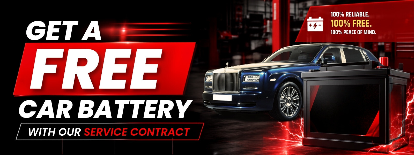 Car battery desktop banner